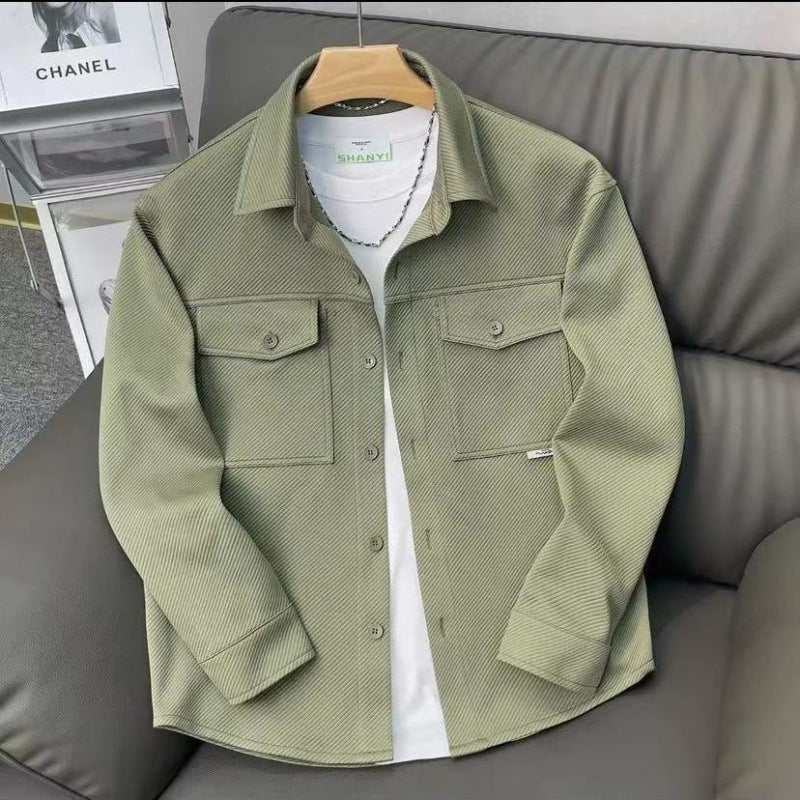 Casual Fashion Slim Fit Men's Trendy Shirt Coat