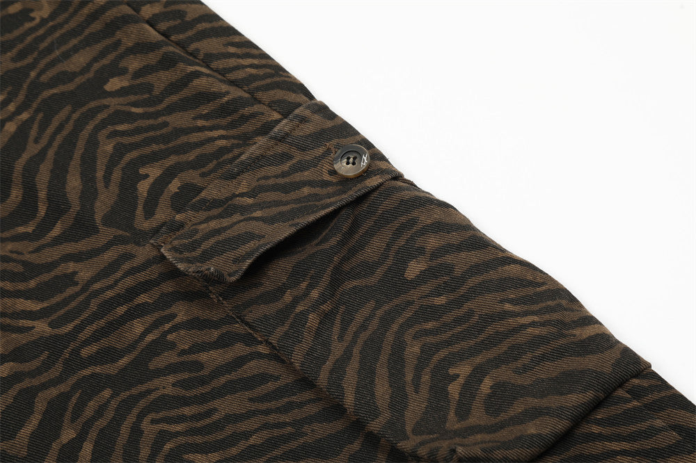 Fashion Zebra Print Casual Trousers Men
