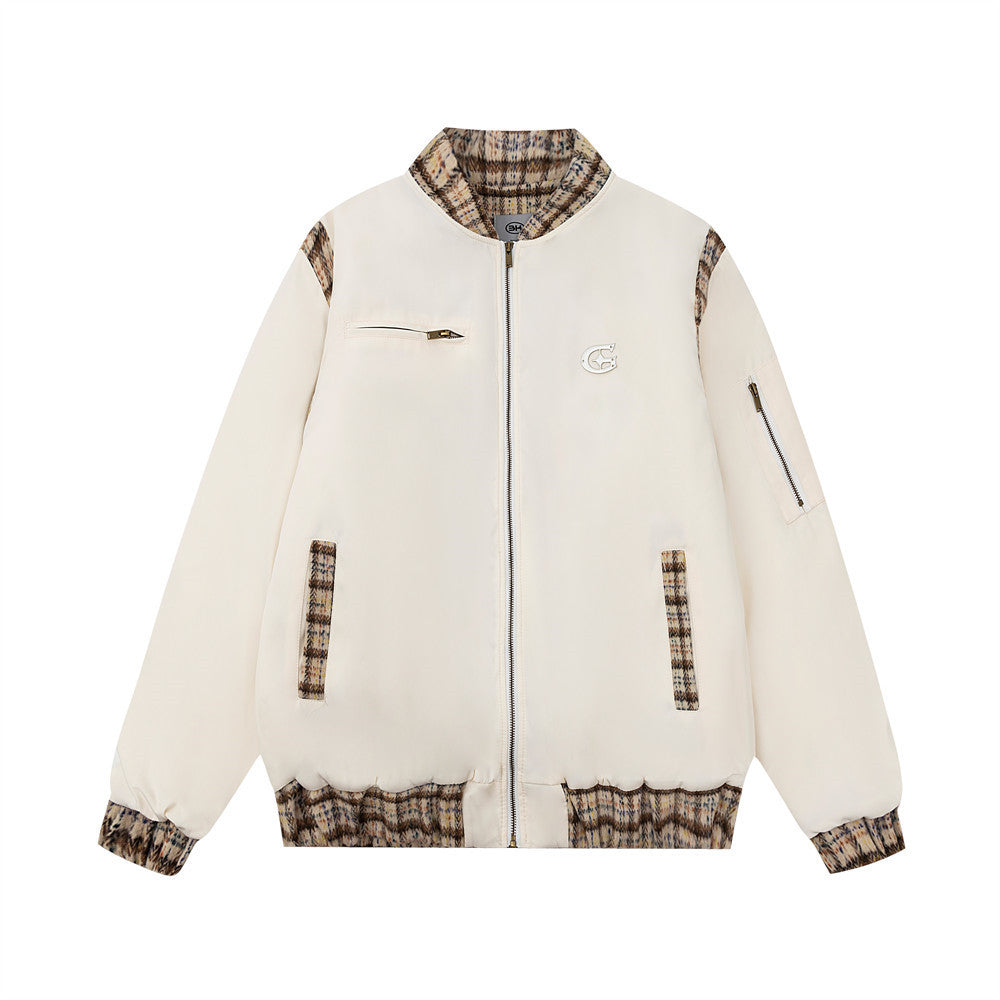 Fashion Stitching Flight Jacket Men