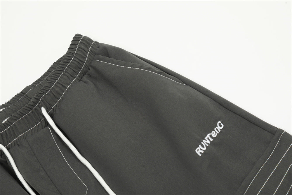 Fashion Personality Topstitching Overalls Men