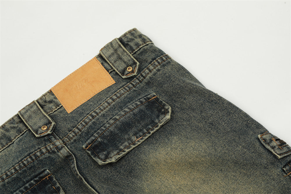 Fashion Personality Big Horn Jeans Men