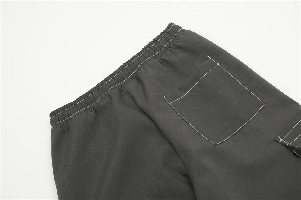 Fashion Personality Topstitching Overalls Men