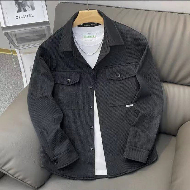 Casual Fashion Slim Fit Men's Trendy Shirt Coat