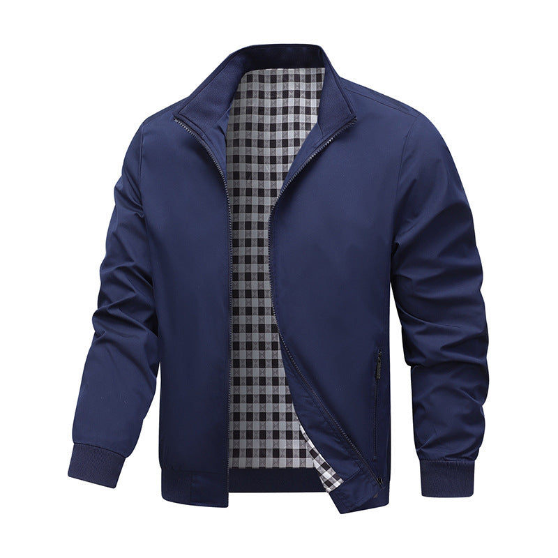 Casual Versatile Baseball Collar Jacket For Men