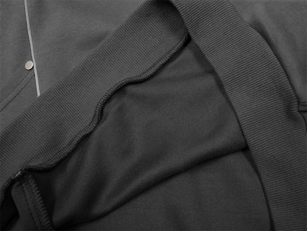 Fashion Stitching Loose Lapel Sweater Men