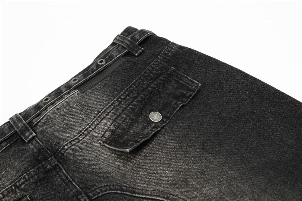 Fashion Holes Denim Overalls Men