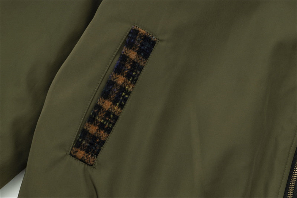 Fashion Stitching Flight Jacket Men