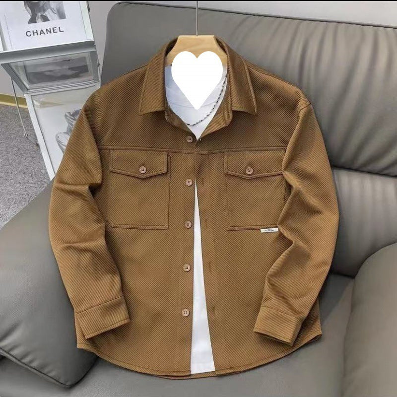 Casual Fashion Slim Fit Men's Trendy Shirt Coat