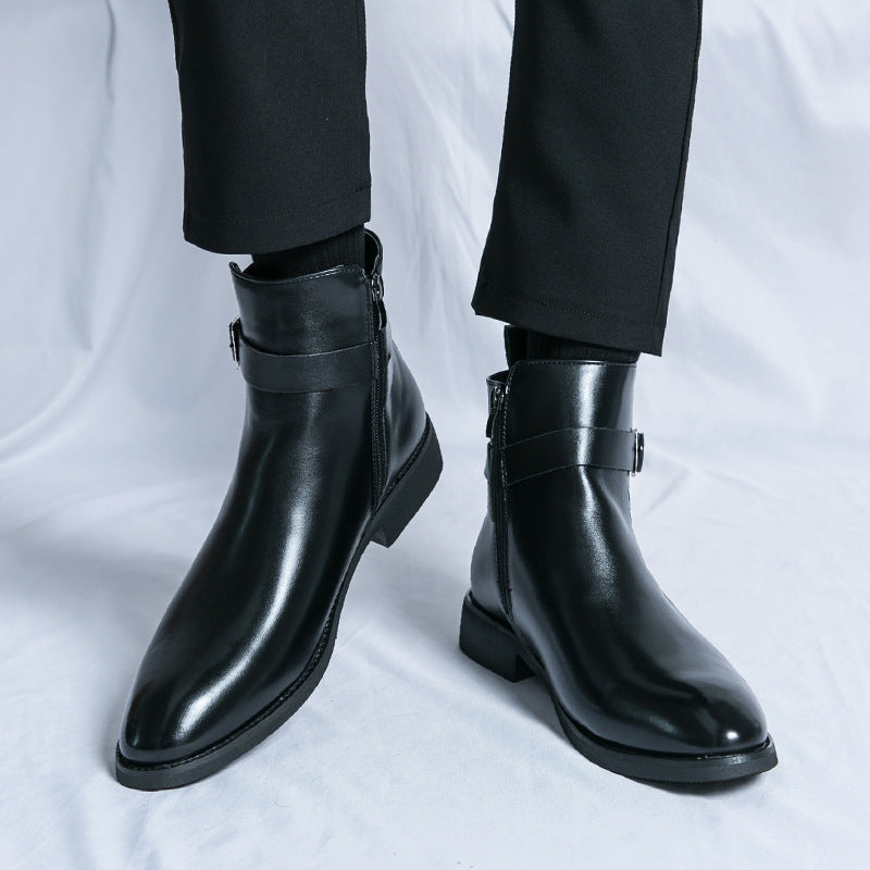 High-top British Fall Winter Men Western Boots Men
