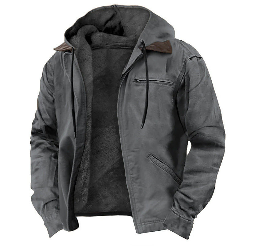 ArcticStorm™ Hooded Winter Coat – Warm Fleece Tactical Outdoor Jacket