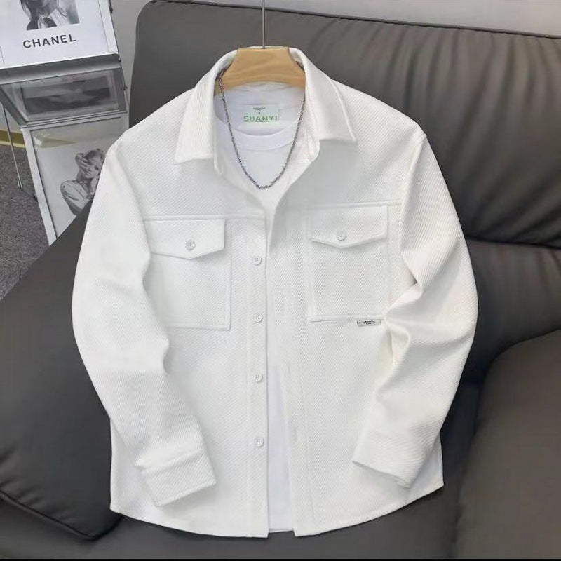 Casual Fashion Slim Fit Men's Trendy Shirt Coat