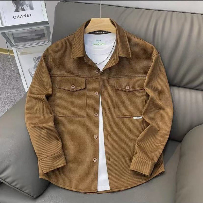 Casual Fashion Slim Fit Men's Trendy Shirt Coat