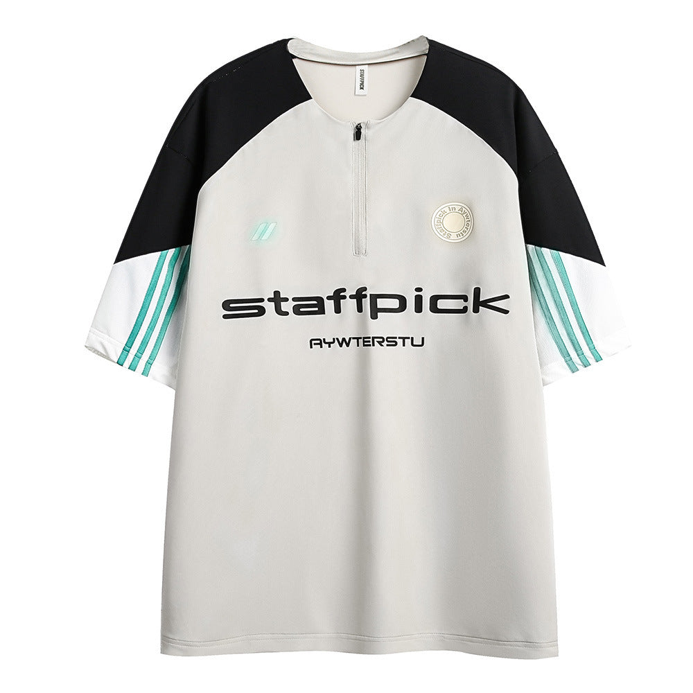 Fashion Three Colors Patchwork Stripes Men