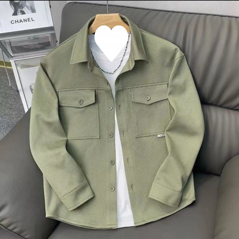 Casual Fashion Slim Fit Men's Trendy Shirt Coat